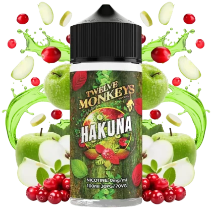 Twelve Monkeys Hakuna 100ml E-Liquid Shortfill - Vapourdeal Co
