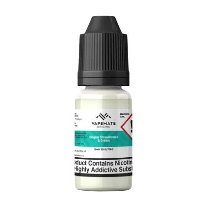 Vapemate Origins Strawberries & Cream 10ml - Vapeshop Co