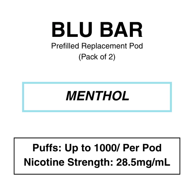 blu Bar – Prefilled Replacement Pods – Pack of 2 - Vapeys Co Nz - Image 3