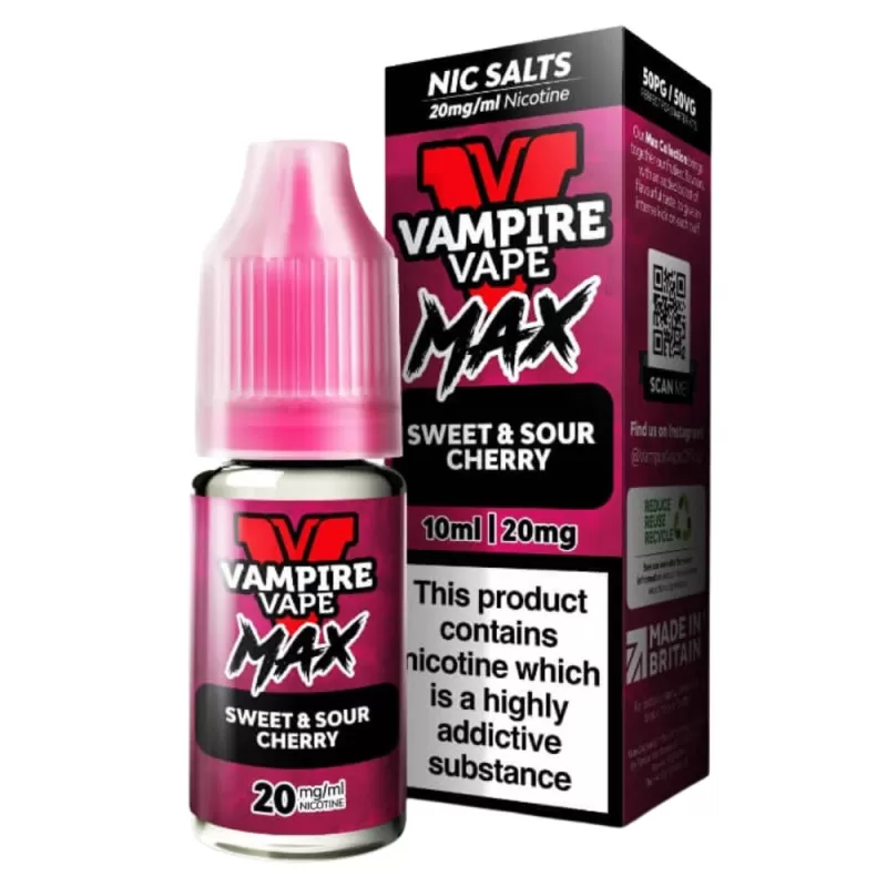 Sweet & Sour Cherry VV Max Nic Salt E-Liquid by Vampire Vape (10ml) - 20mg