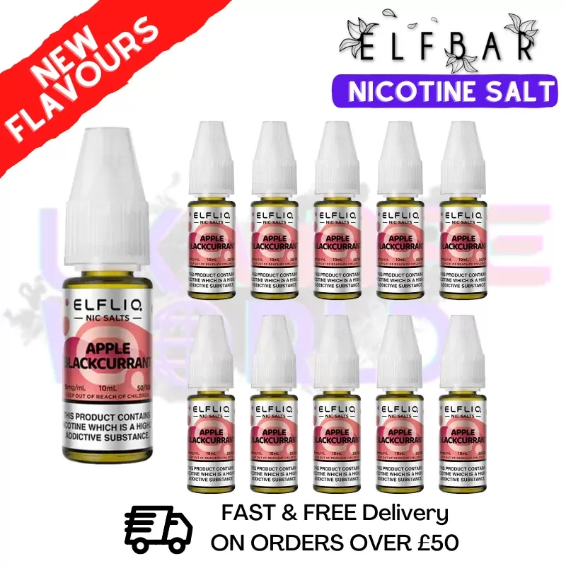 Apple Blackcurrant ElfLiq Nic Salt BOX OF 10 – ONLY £14.99