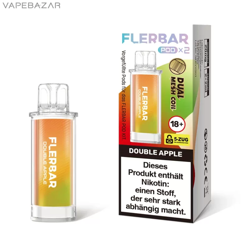 Flerbar Pods – Double Apple – Prefilled Liquid Pod – 2er Pack - Image 3