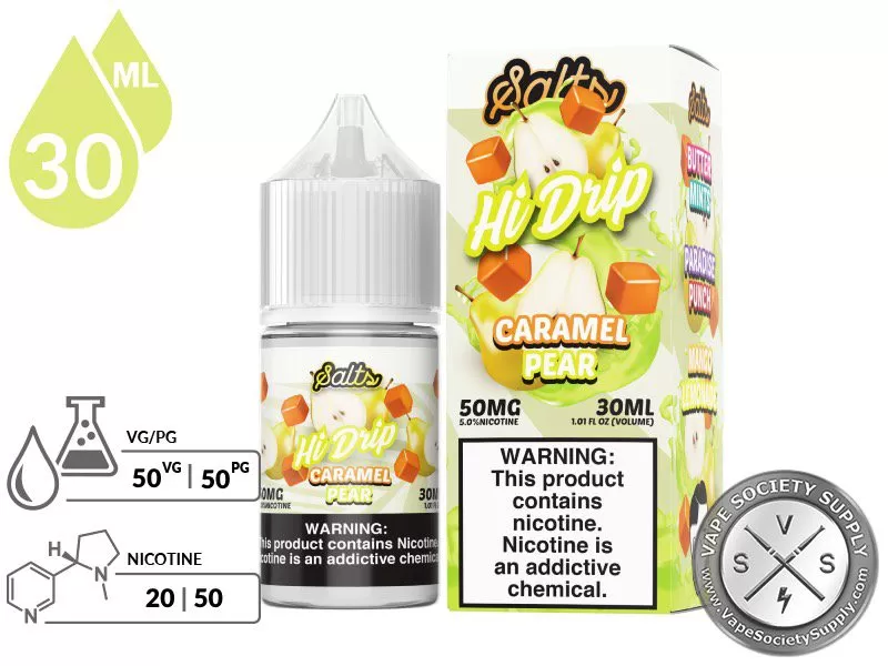 Caramel Pear HI DRIP SALT 30ml - Image 2