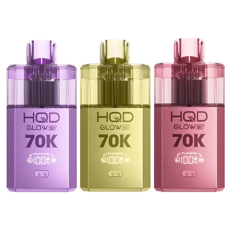 HQD Glow Air 70K Puffs Prefilled Kit Strawberry Ice & Strawberry Cherry Cranberry - Nicotine Strength#20mg (F62D95)