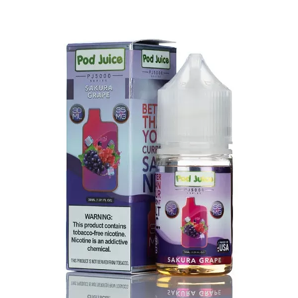 Pod Juice Salt PJ5000 - Sakura Grape Ice - 30ml - 55mg