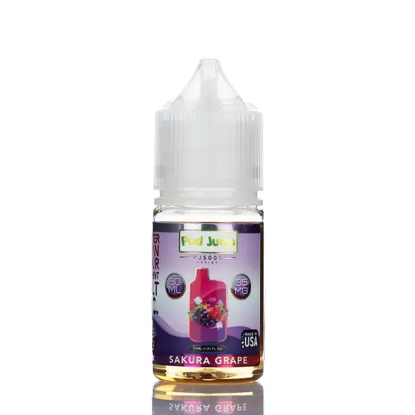 Pod Juice Salt PJ5000 - Sakura Grape Ice - 30ml - 55mg - Image 2