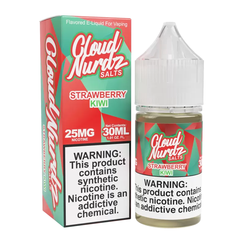 Cloud Nurdz Salt Strawberry Kiwi (Salt Nicotine) – 30mL