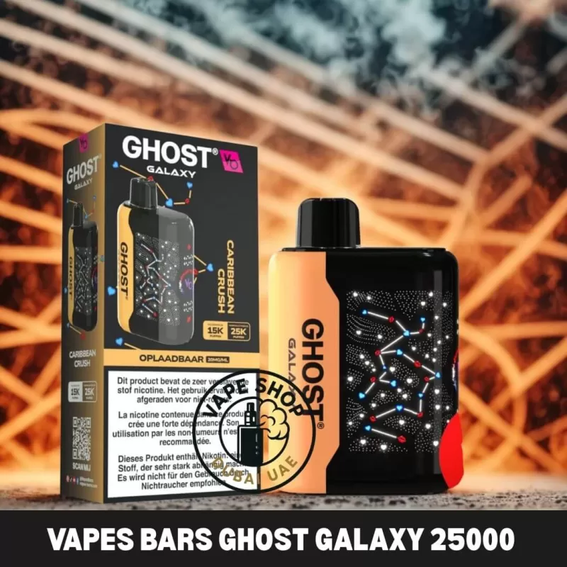 VAPES BARS GHOST GALAXY 25000 PUFFS 20MG NICOTINE - Vape Product, BOX OF 5 PCS; Berry Burst, Blue Sour Raspberry; Vape Product