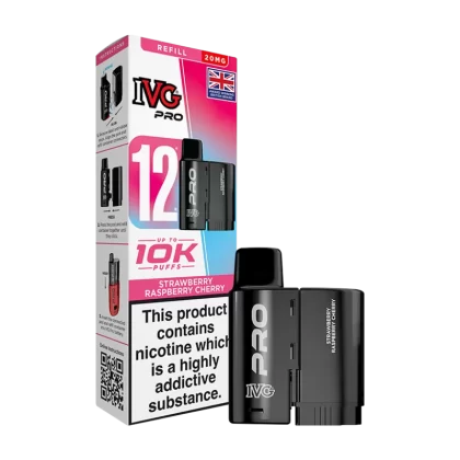 Strawberry Raspberry Cherry IVG Pro 12 Refill Pack - 10mg