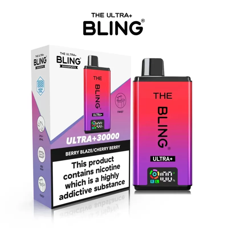 The Crystal Bling Ultra Plus 30K Prefilled Pod Kit - Blueberry Cotton Candy/Raspberry Cotton Candy - Image 3