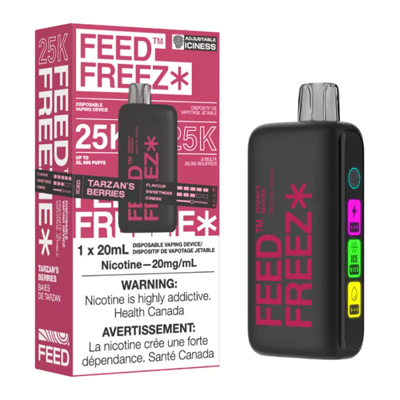 FEED Freez 25K Disposable Vape Device - Tarzan's Berries 20ml - 20mg/ml
