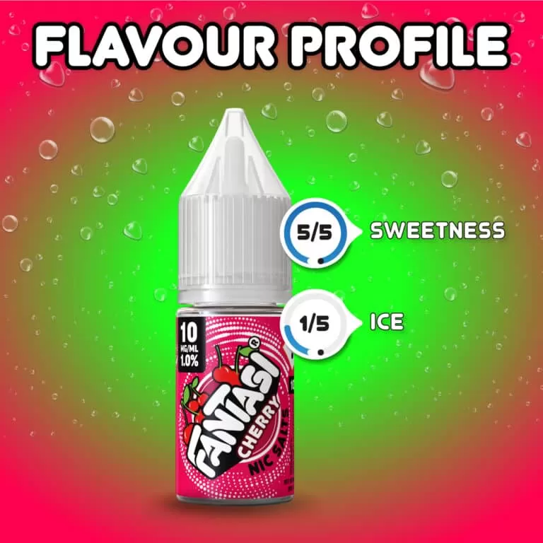 Cherry (Sweet) Fantasi Nic Salt E-Liquid 50/50VG – 10ml – TPD - Vapestorm Co