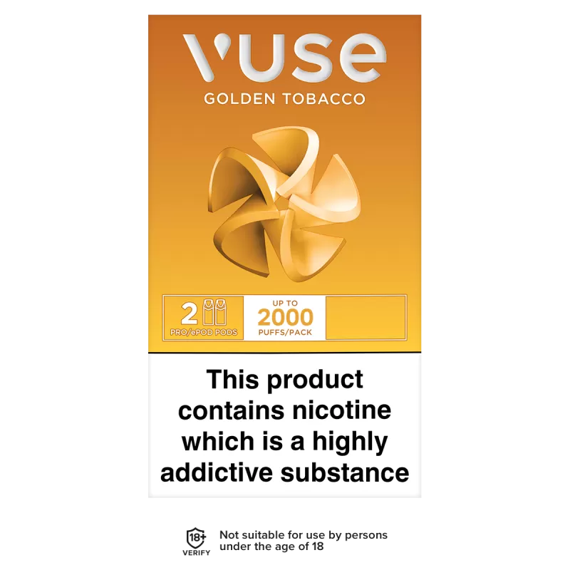 Vuse ePod vPro Golden Tobacco Pods - 10mg - Vape Product (D93AB3)