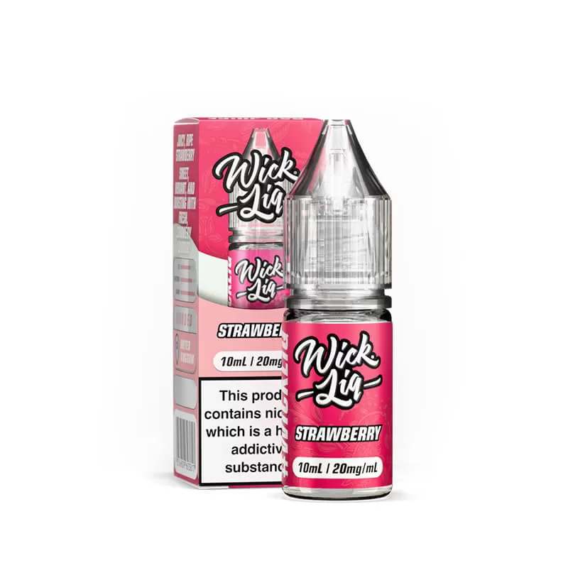 Wick Liq Bar Juice Strawberry 10ml Nic Salts E-Liquid - 20mg