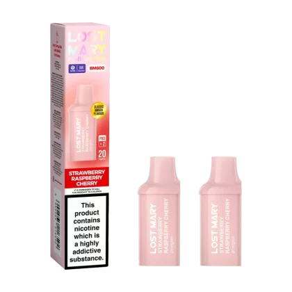 Strawberry Raspberry Cherry Lost Mary BM600 Pods - 20mg - Vape Product
