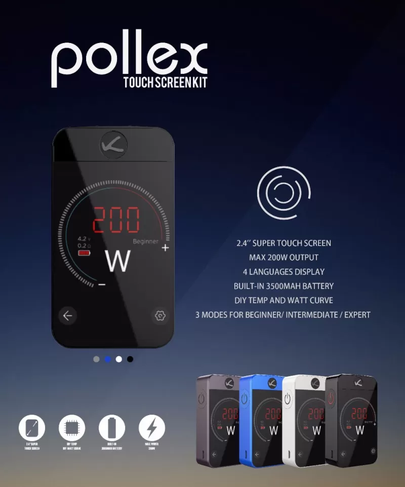 Kangertech Pollex Touch Screen TC Box Mod 3500mAh - Gray - Image 3