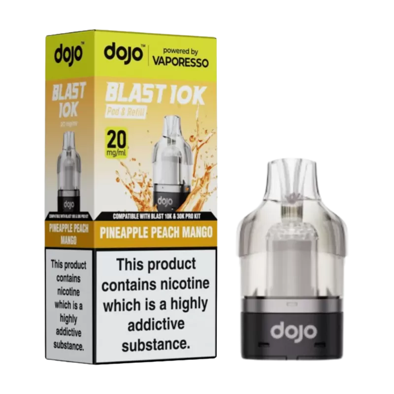 Pineapple Peach Mango Dojo Blast 10K Refill Pack - 20mg - Vape Product (9CDCEA)