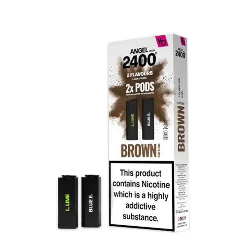 Vapes Bars Angel 2400 Brown Edition Prefilled Pods (2 Pack) - Strength#20mg