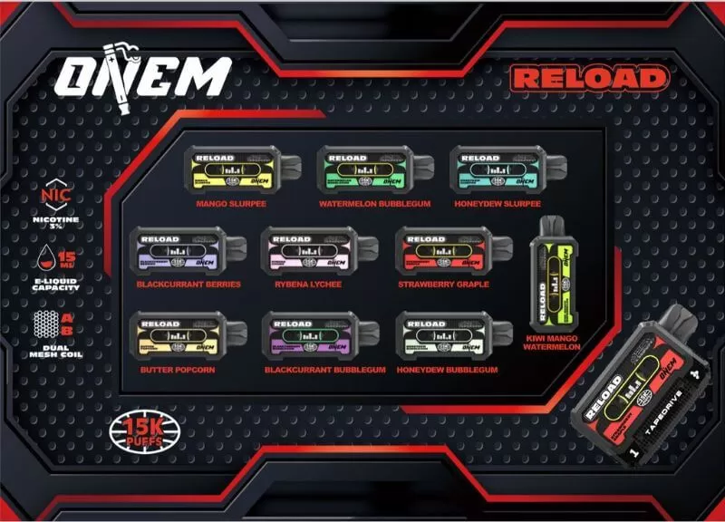ONEM RELOAD Cartridge - Compatible with Vapetape Offgrid Battery - Watermelon Candy - Image 3