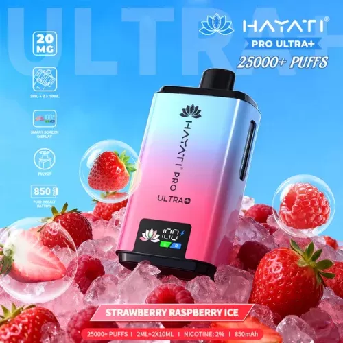 Strawberry Raspberry Ice Hayati Pro Ultra Plus 25000 Prefilled Pod Kit
