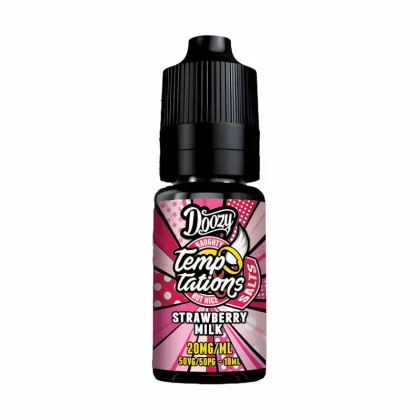 Doozy Temptations Strawberry Milk Nic Salt Vape Juice - 10 Pack - Strength 5mg