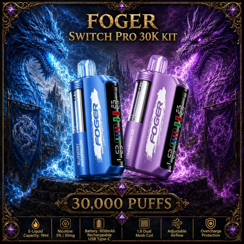 Foger Switch Pro 30K KIT TEXAS COMPLIANT AVAILABLE - Strawberry Watermelon (Texas Compliant)