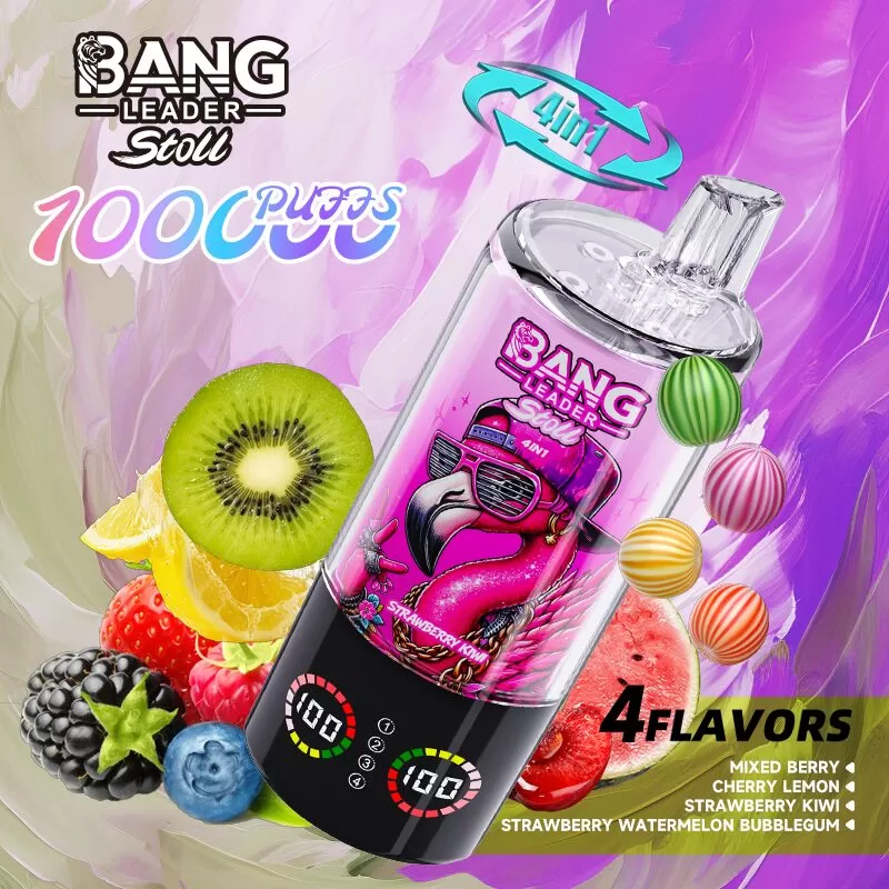 BANG LEADER STOLL 100K | 4-in-1 100000 puffs, 34mL, rechargeable, bulk disposable vape - Aiviouvapes