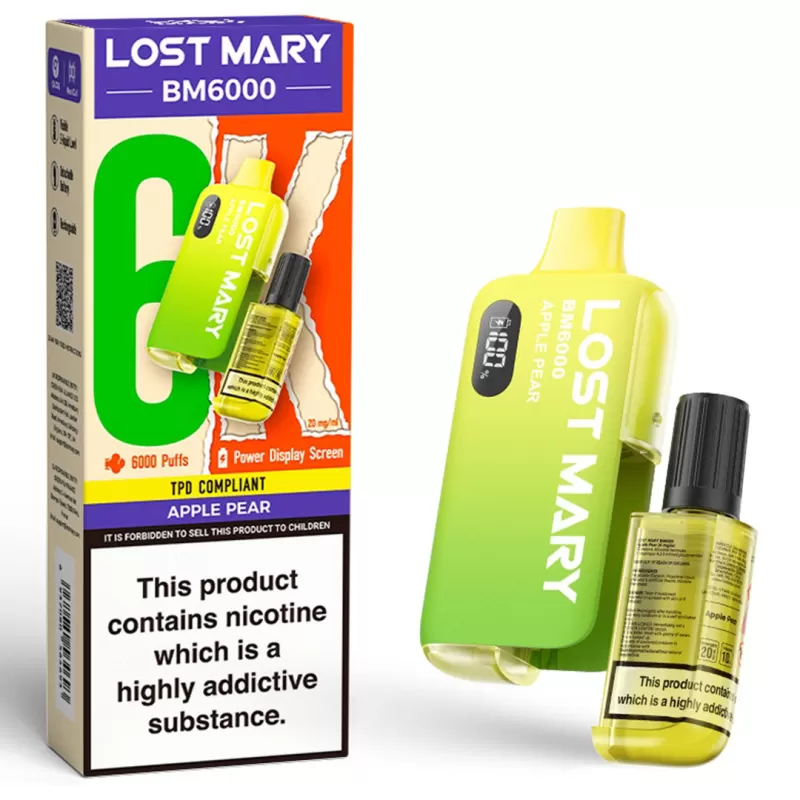Lost Mary BM6000 Prefilled Vape KIT 0mg - Blue Razz Cherry - Image 3