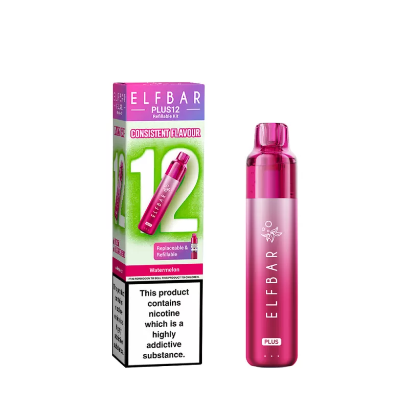 Elf Bar Plus 12 Prefilled Pod Vape Kits - Cherry