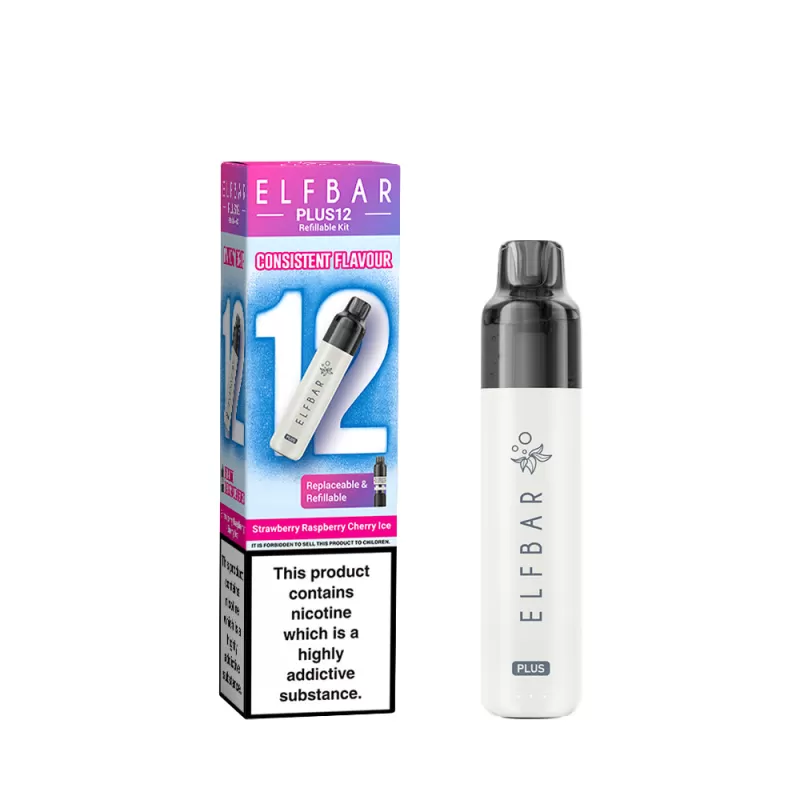 Elf Bar Plus 12 Prefilled Pod Vape Kits - Cherry - Image 2
