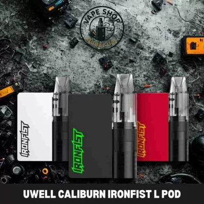 UWELL Caliburn Ironfist L Pod System Kit In UAE - CORAL RED, MATTE BLACK