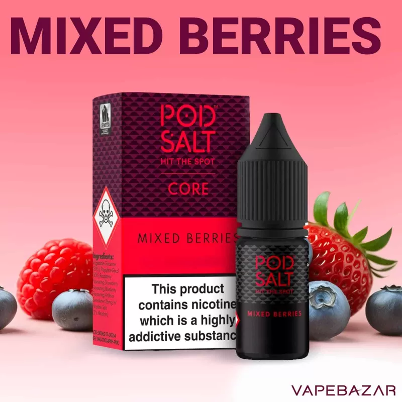 Podsalt Core – Mixed Berries - Beeren Mix, Himbeere; 20mg/ml, 11mg/ml