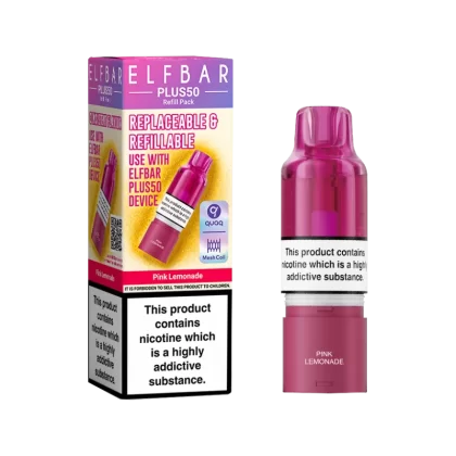 Pink Lemonade ElfBar Plus 50 Refill Pack - Ecigwizard
