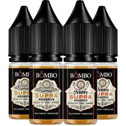 Bombo Platinum Tobaccos 10ml Nic Salt - Flavour#Nutty Supra Reserve>Supra Reserve~Nicotine Strength#10mg>20mg