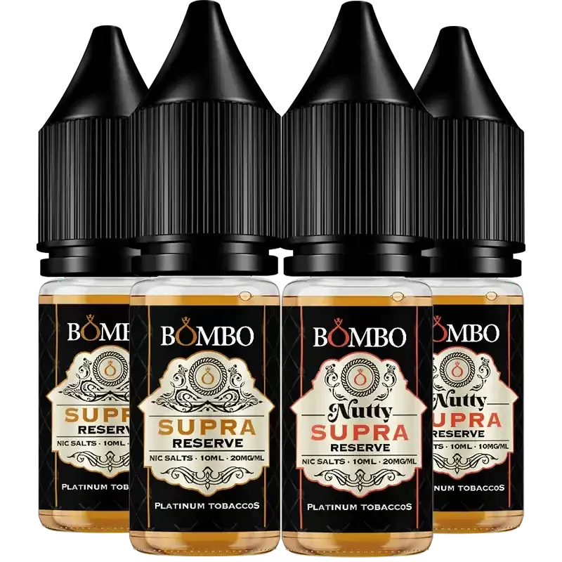 Bombo Platinum Tobaccos 10ml Nic Salt - Flavour#Nutty Supra Reserve>Supra Reserve~Nicotine Strength#10mg>20mg