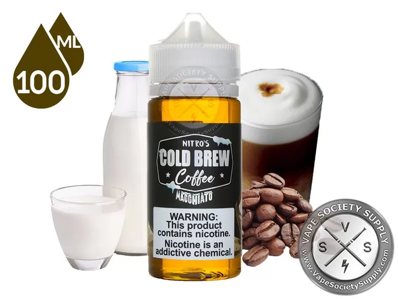 Macchiato by Nitro’s Cold Brew Coffee 100ml - Vape Product, Vape Product