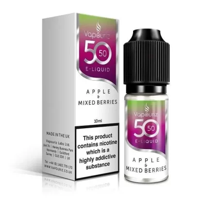 Vapouriz Apple & Mixed Berries E Liquid – 50/50 Series (10ml)