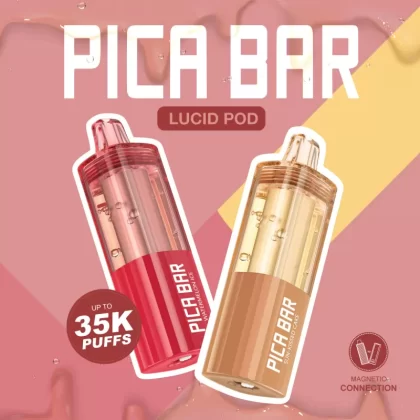 Assembled in USA | PICA BAR Lucid 35K Disposable POD - 35,000 Puffs - Coffee