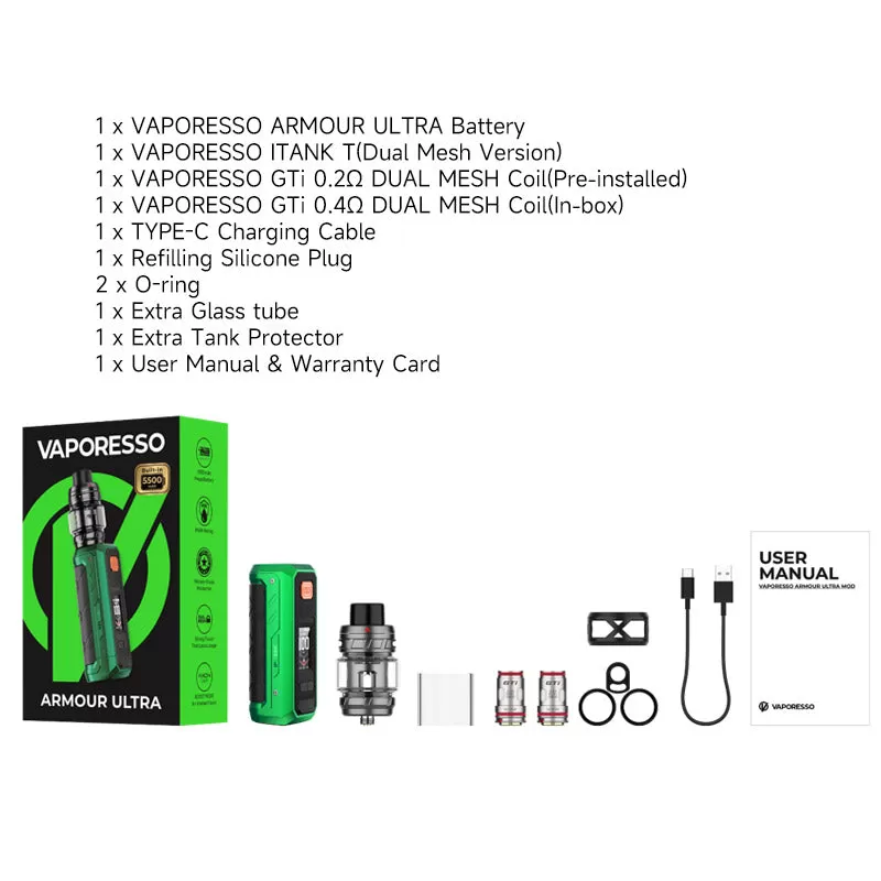 Vaporesso Armour Ultra Mod Kit 100W - Storm Blue - Image 3