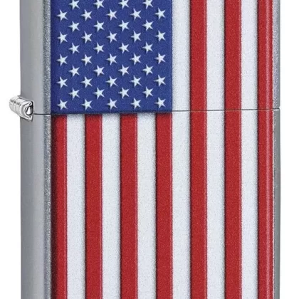 Zippo Lighter – Patriotic American Flag Street Chrome