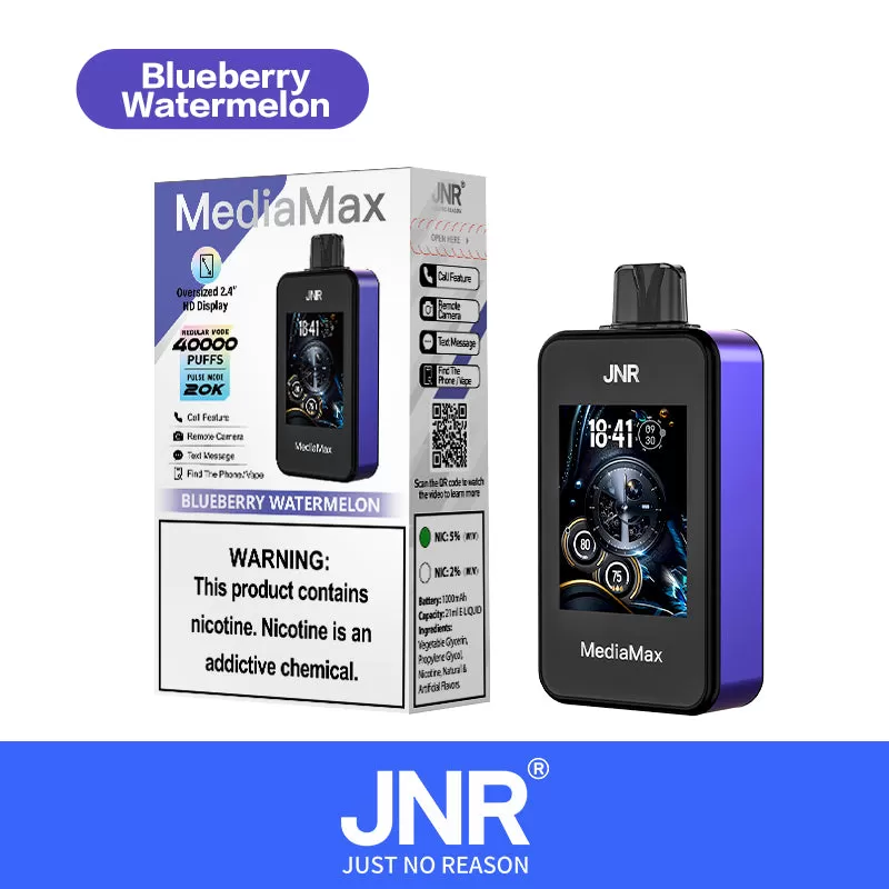 JNR "Media Max" 40K Disposable Device - 40000 Puffs - Blueberry Watermelon - Image 3