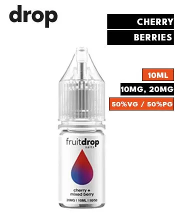 Cherry + Mixed Berry Nic Salt Fruit Drop 10ml - 10mg / 10ml
