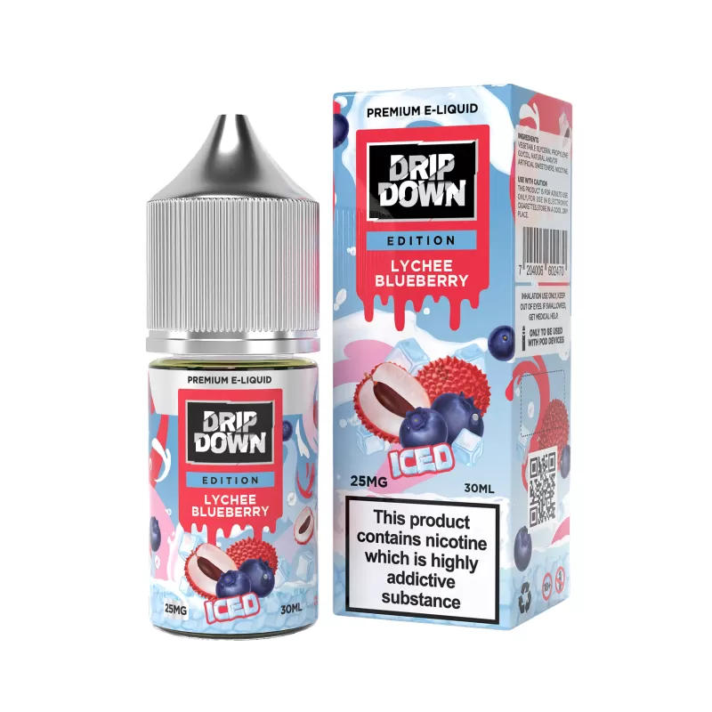 Drip Down Iced Series Lychee Blueberry Ice 30ml (25/50 mg) - Vapebar Pk