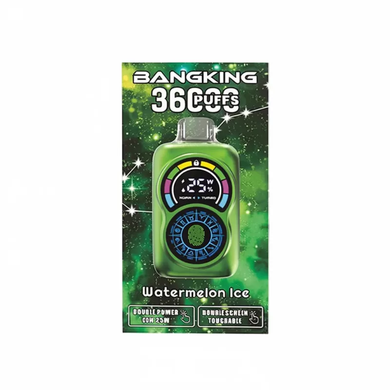 Bang King 36000 Puffs Double Screen Disposable Vape - Random Flavors(Minimum 2 Pieces), Blue Razz Ice; 3-nicotine, 2-nicotine - Image 2