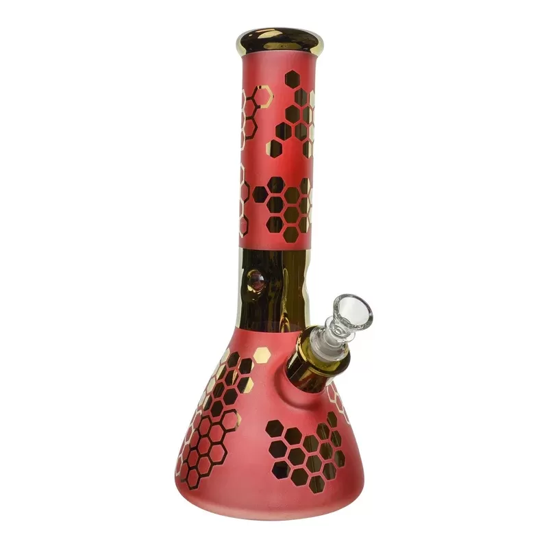 Rainbow Sherbert Beaker Bong – 12in - Color#Red>Rainbow