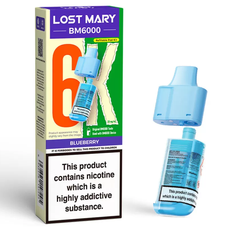 Lost Mary BM6000 Prefilled POD 0mg ZERO - Fruit Punch - Image 2