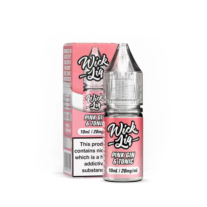 Wick Liq Bar Juice Pink Gin & Tonic 10ml Nic Salts E-Liquid - Vapestore Co