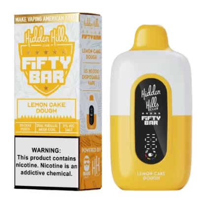 Lemon Cake Dough Disposable Vape (20000 Puffs) by Hidden Hills x Fifty Bar