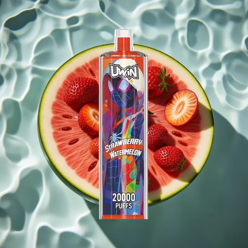 Uwin Shisha Hookah Crystal 20000 Puffs Strawberry Watermelon 22ml Mesh Coil Type-C Rechargeable - Bangvapeaustralia