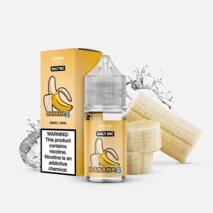 BANANA ICE SALT BY ORGNX E-LIQUIDS – 30ML – 35MG/50MG - Vapebar Pk